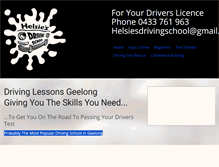 Tablet Screenshot of helsiesdrivingschool.com.au